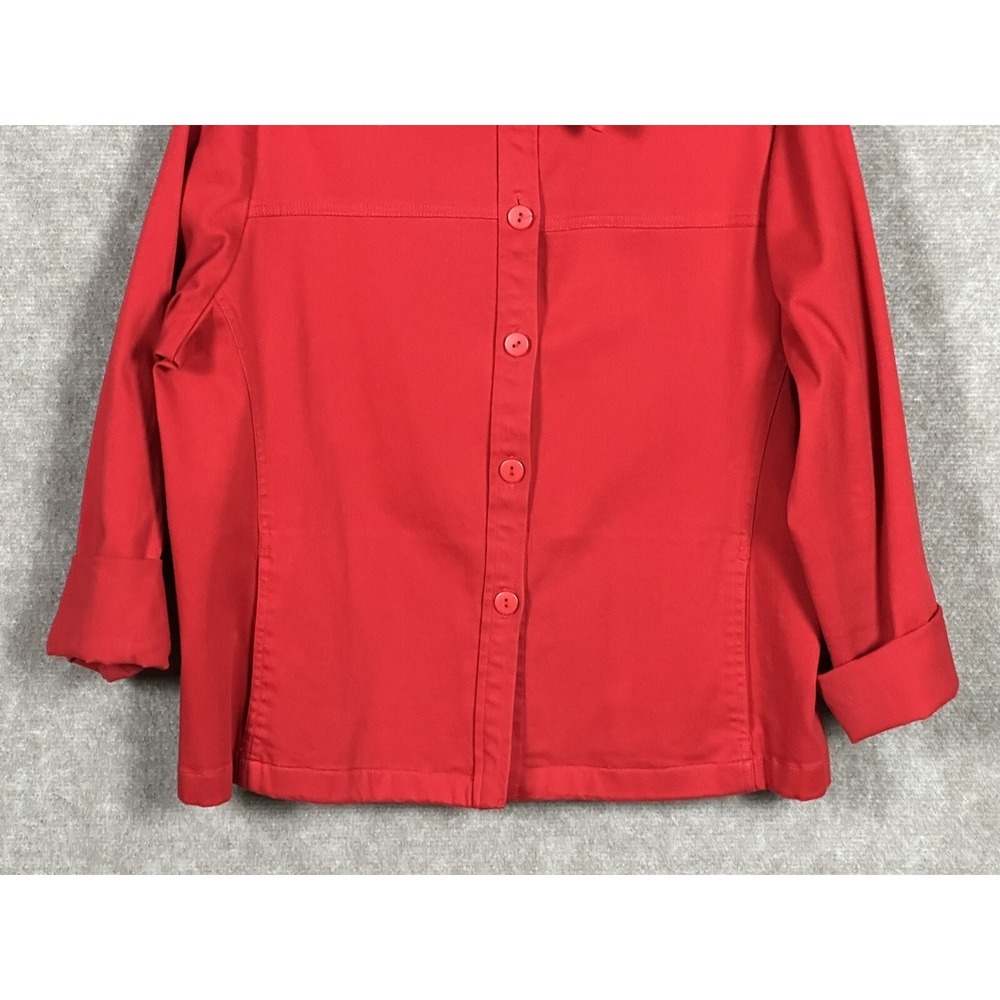 Pendleton Button Up Shirt Jacket Women's Sz Large granny core Pockets Cotton - Picture 2 of 15
